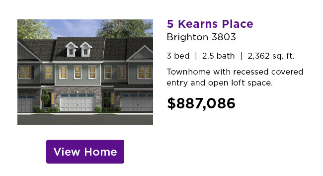 5 Kearns Place - Brighton 3803 - $887,086 - 3 bed  |  2.5 bath  |  2,362 sq. ft. Townhome with recessed covered entry and open loft space. View Home